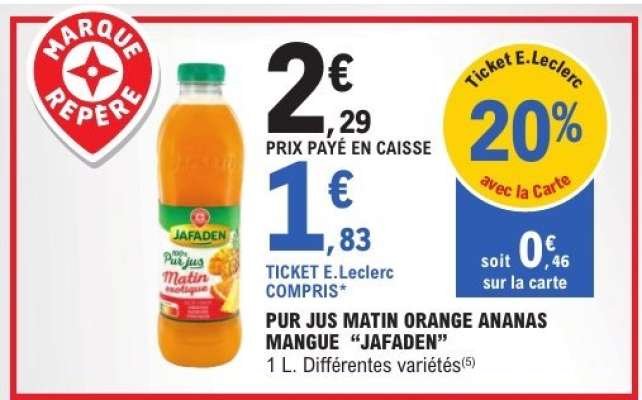 PUR JUS MATIN ORANGE ANANAS MANGUE “JAFADEN”