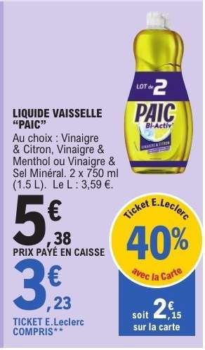 LIQUIDE VAISSELLE “PAIC”