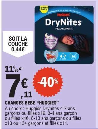 CHANGES BEBE “HUGGIES”
