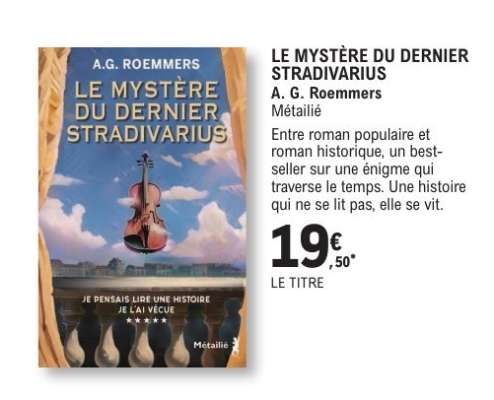 LE MYSTÈRE DU DERNIER STRADIVARIUS
