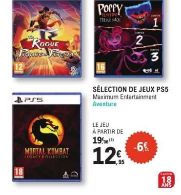 SÉLECTION DE JEUX PS5