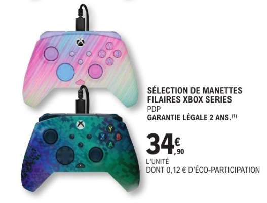 SÉLECTION DE MANETTES FILAIRES XBOX SERIES