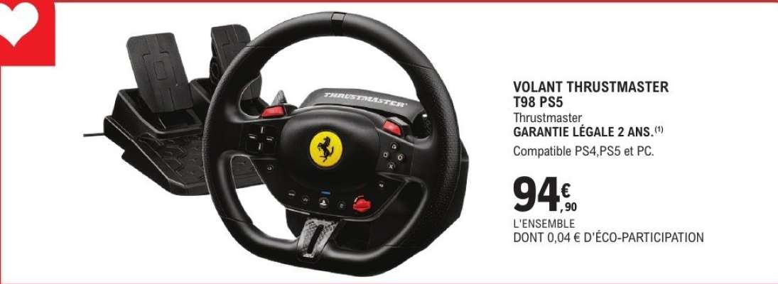 VOLANT THRUSTMASTER T98 PS5