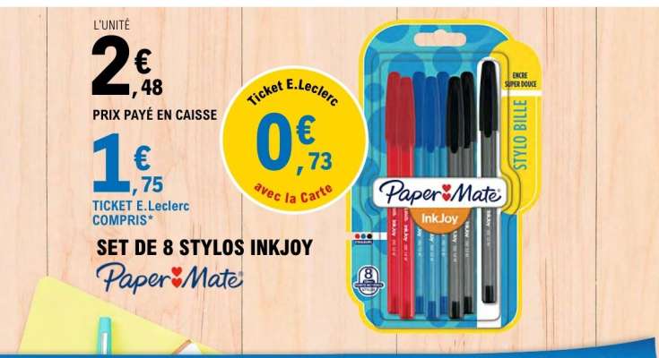 SET DE 8 STYLOS INKJOY Paper Mate