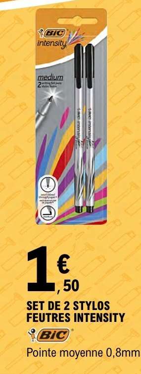 SET DE 2 STYLOS FEUTRES INTENSITY