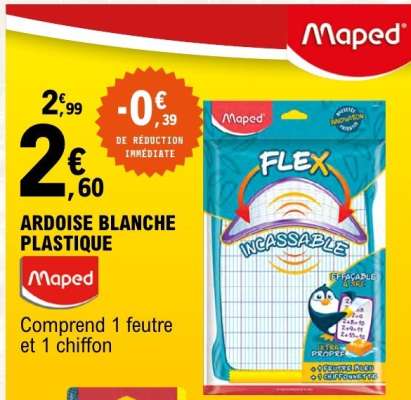 ARDOISE BLANCHE PLASTIQUE