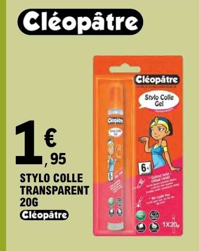 Cléopâtre Stylo Colle Transparent 20g
