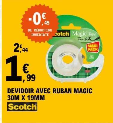 DEVIDOIR AVEC RUBAN MAGIC 30M X 19MM