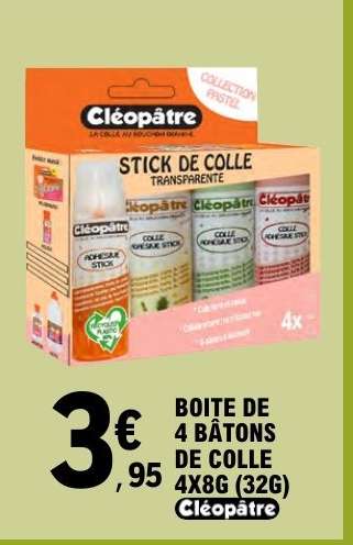BOITE DE 4 BÂTONS DE COLLE 4X8G (32G)