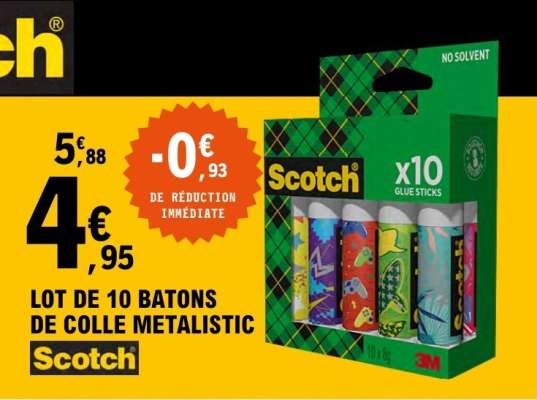 LOT DE 10 BATONS DE COLLE METALISTIC