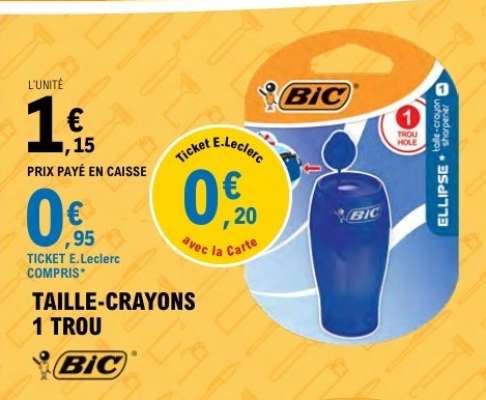 TAILLE-CRAYONS 1 TROU