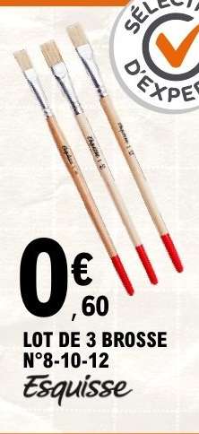 LOT DE 3 BROSSE N°8-10-12