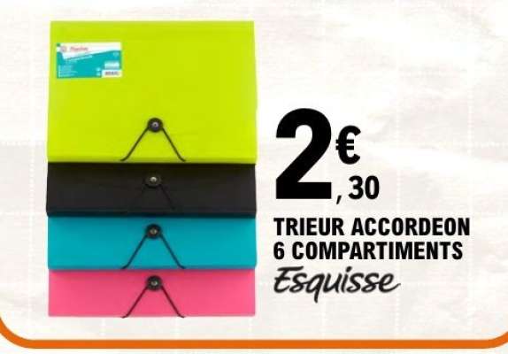 TRIEUR ACCORDEON 6 COMPARTIMENTS