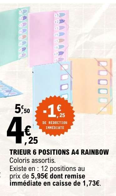 TRIEUR 6 POSITIONS A4 RAINBOW