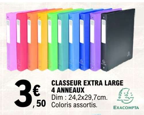CLASSEUR EXTRA LARGE 4 ANNEAUX