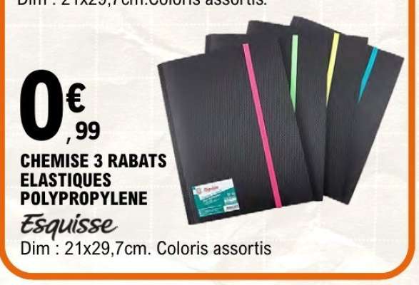 CHEMISE 3 RABATS ELASTIQUES POLYPROPYLENE