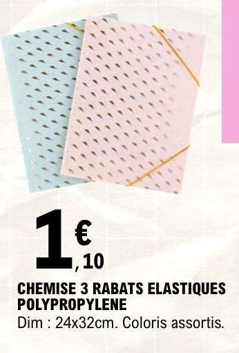 CHEMISE 3 RABATS ELASTIQUES POLYPROPYLENE
