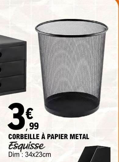 CORBEILLE À PAPIER METAL