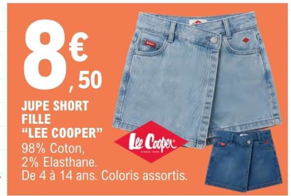 JUPE SHORT FILLE "LEE COOPER"