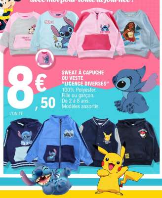 Sweat à capuche ou veste 'Licence Diverses'
