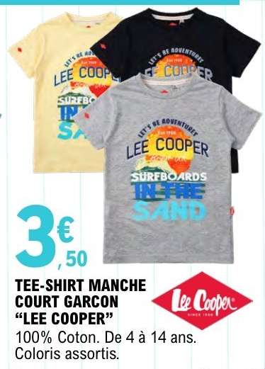 TEE-SHIRT MANCHE COURT GARCON “LEE COOPER”