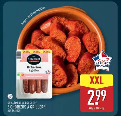 ST-CLÉMENT LE BOUCHER 8 CHORIZOS À GRILLER