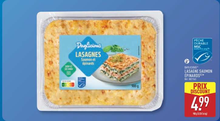 Daylicious Lasagnes Saumon Épinards
