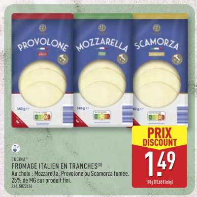 CUCINA FROMAGE ITALIEN EN TRANCHES