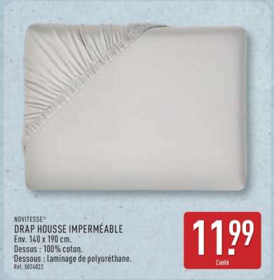 NOVITESSE DRAP HOUSSE IMPERMÉABLE