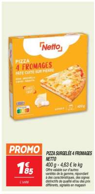 PIZZA SURGELÉE 4 FROMAGES NETTO