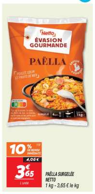 PAËLLA SURGELÉE NETTO