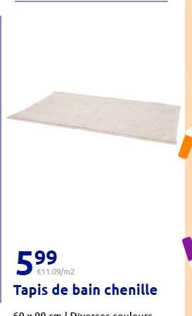 Tapis de bain chenille