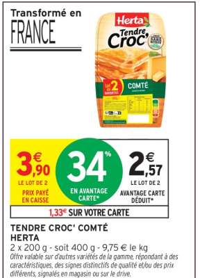 TENDRE CROC' COMTÉ HERTA