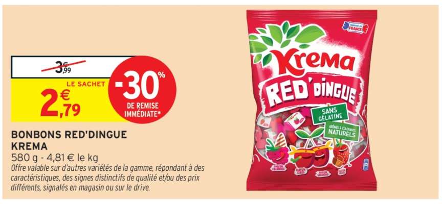 Bonbons Red'dingue Krema