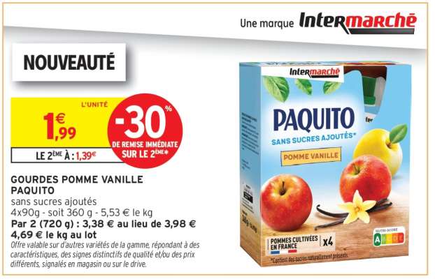 GOURDES POMME VANILLE PAQUITO