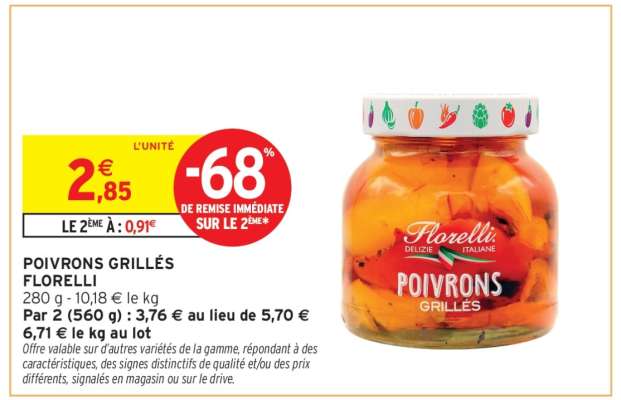 POIVRONS GRILLÉS FLORELLI