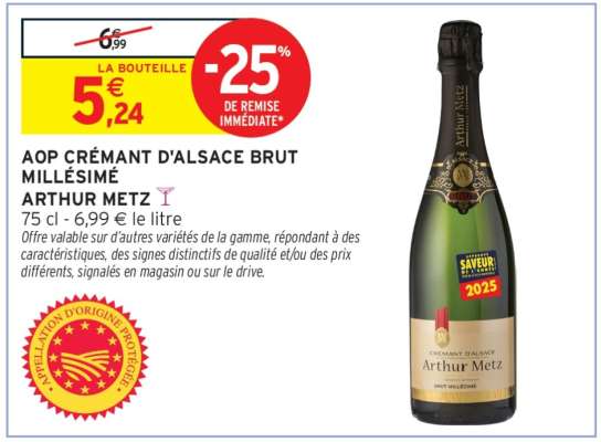 AOP Crémant d'Alsace Brut Millésimé
