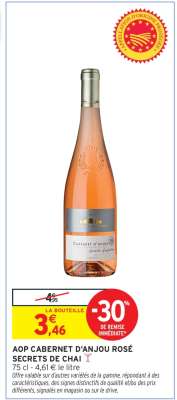 AOP CABERNET D'ANJOU ROSÉ SECRETS DE CHAI