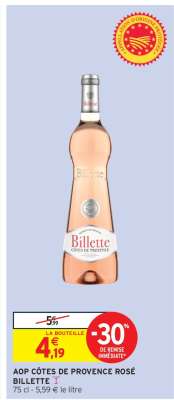 AOP CÔTES DE PROVENCE ROSÉ BILLETTE
