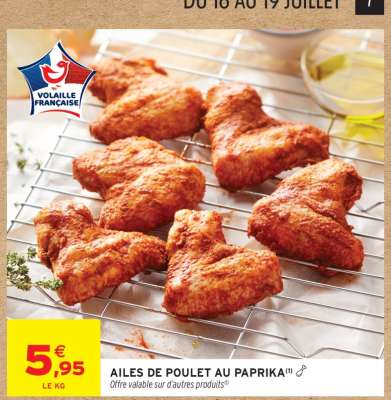 AILES DE POULET AU PAPRIKA
