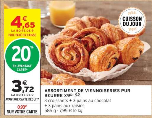ASSORTIMENT DE VIENNOISERIES PUR BEURRE X9