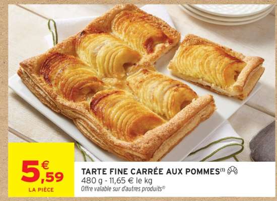 TARTE FINE CARRÉE AUX POMMES