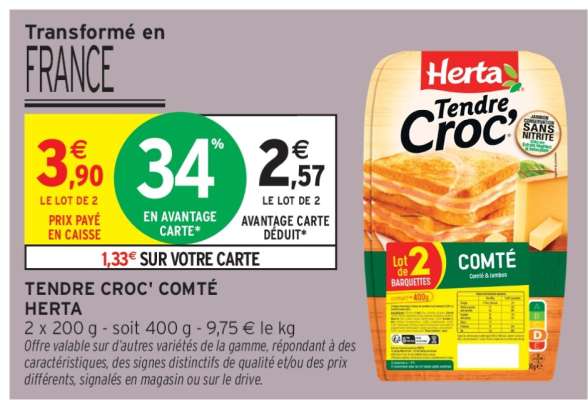 TENDRE CROC' COMTÉ HERTA