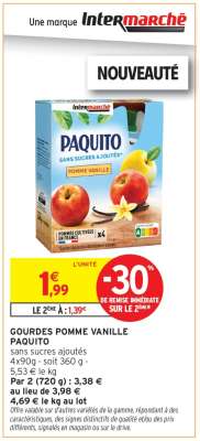 GOURDES POMME VANILLE PAQUITO