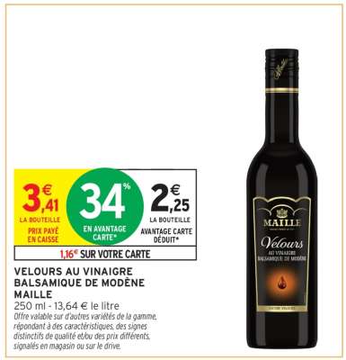 Velours au Vinaigre Balsamique de Modène Maille