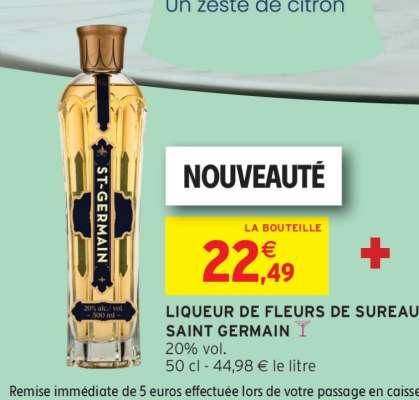 LIQUEUR DE FLEURS DE SUREAU SAINT GERMAIN