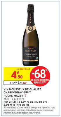 VIN MOUSSEUX DE QUALITÉ CHARDONNAY BRUT