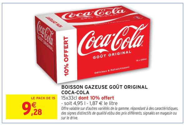 BOISSON GAZEUSE GOÛT ORIGINAL COCA-COLA