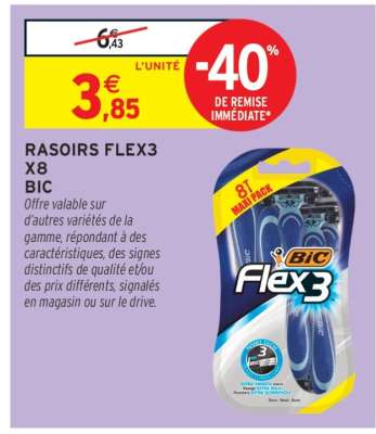 RASOIRS FLEX3 X8 BIC