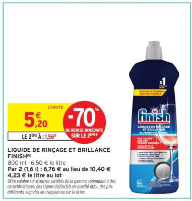 Liquide de rinçage et brillance FINISH